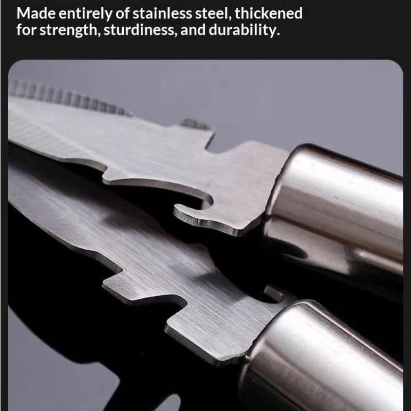 Ergonomic Design Stainless Steel Oyster Knife with Peeler for Kitchen Efficiency