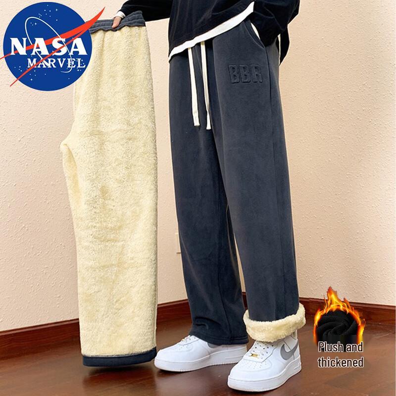 

NASA MARVEL Men s Fleece-Lined Straight-Leg Sweatpants 3XL