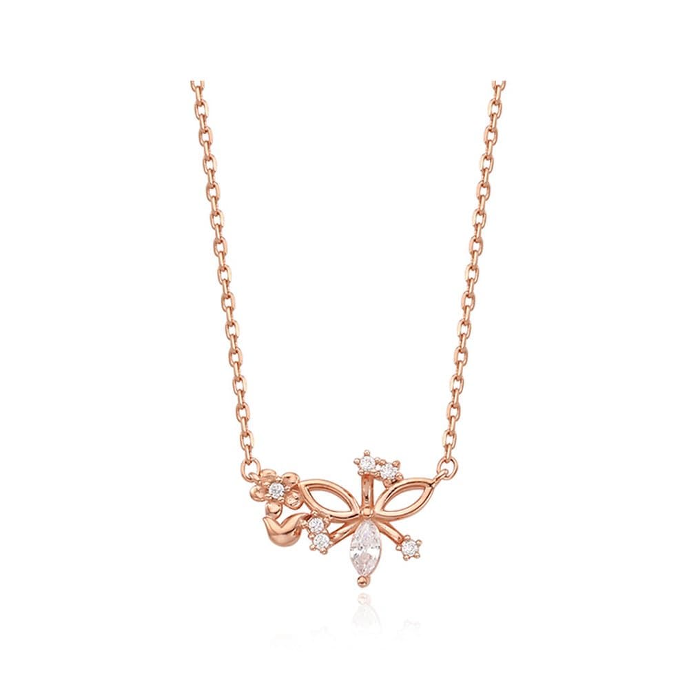 Note Silver Pink Necklace Tnssvp11600S