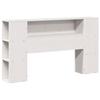 VidaXL Tête de lit avec rangement blanc 135 cm bois massif de pin, tête de lit en bois, tête de lit avec rangement, tête de 855634