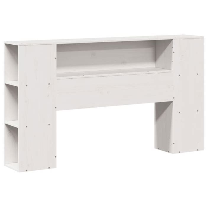 VidaXL Tête de lit avec rangement blanc 135 cm bois massif de pin, tête de lit en bois, tête de lit avec rangement, tête de 855634