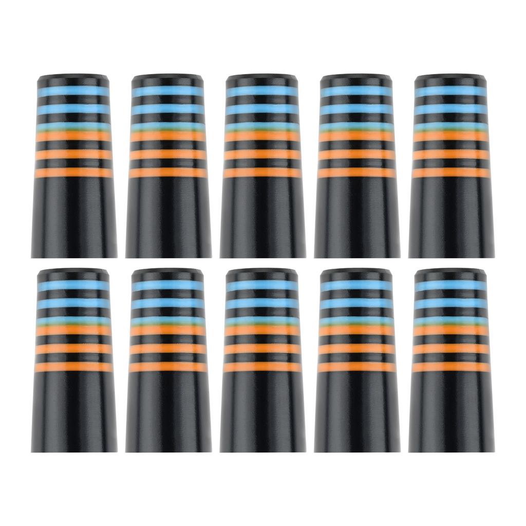10 Pcs Golf Ferrules 9.1*30*14mm Fit For 0.355 Tip Irons Shaft Blue Orange Ring Golf Sports Ferrules Replacement Parts