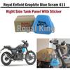 Royal Enfield Right Side "Tank Panel With Sticker" "Graphite Blue Scram 411"