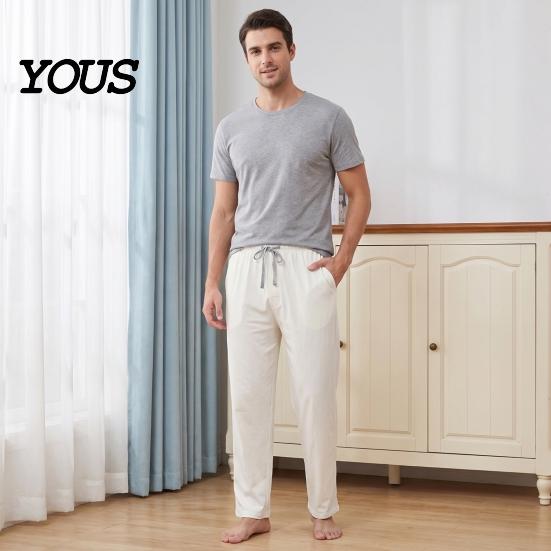 Relaxed Fit Joggers for Spring Men Loose Sweatpants, Straight Leg Joggers, Drawstring Waist Athletic Sweatpants Home Trousers Gym Workout, Casual