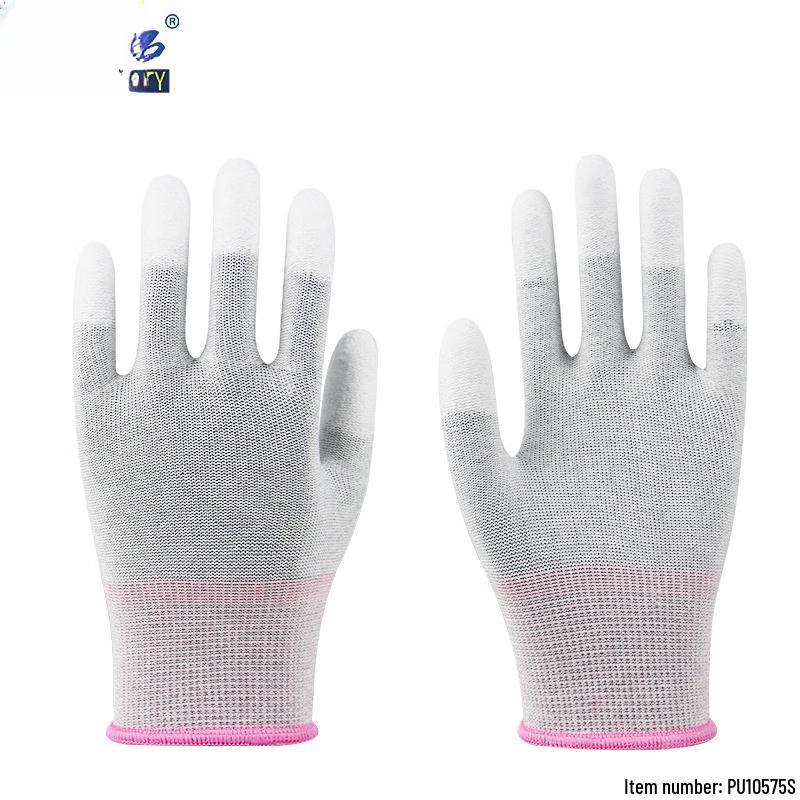 Rongzhituo 13-Gauge Weiße Nylonhandschuhe