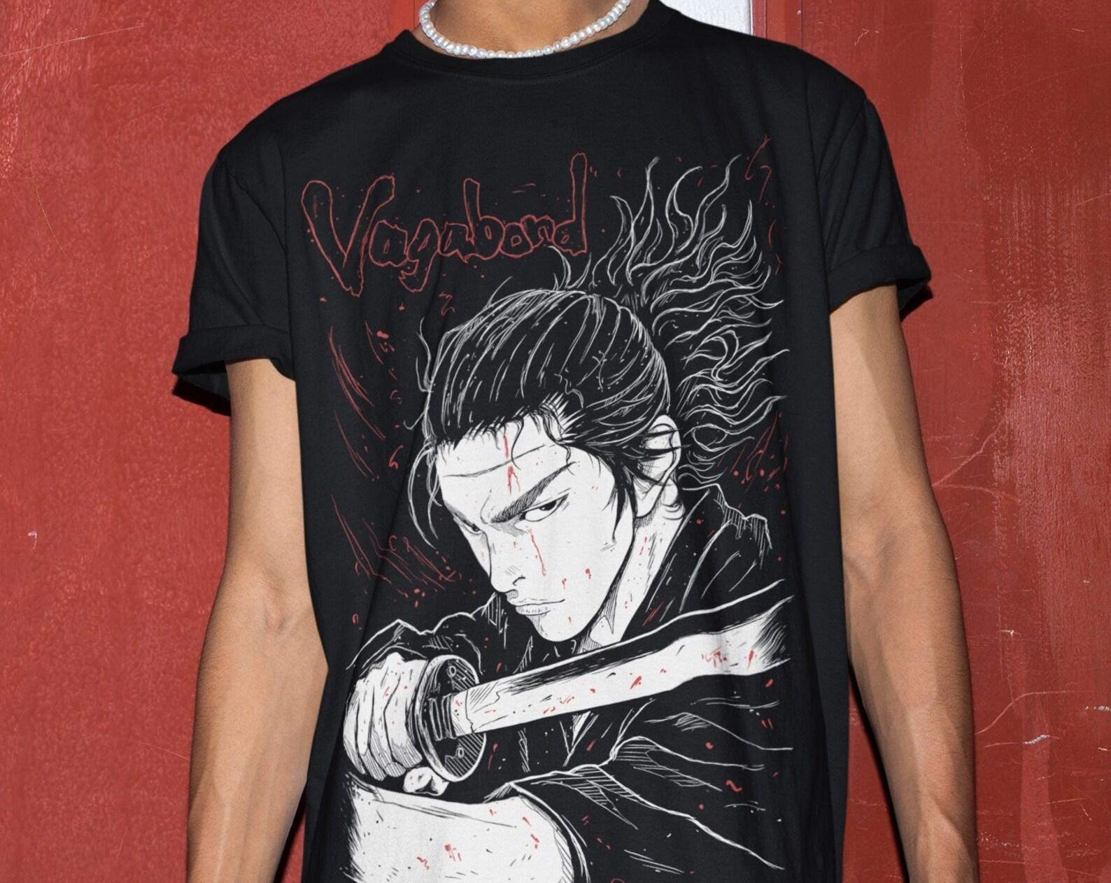 Unisex Vagabond Manga T-Shirt, Miyamoto Musashi Anime Shirt 2XL