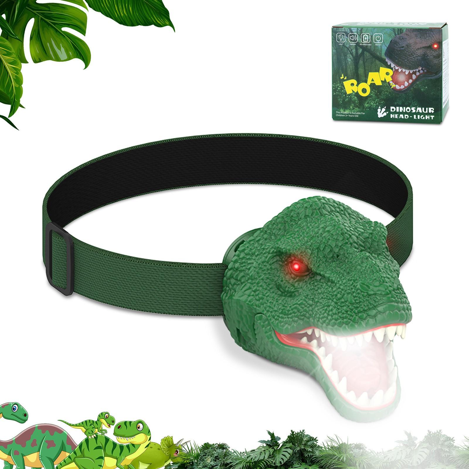 

Игрушка-динозавр для симуляции, Набор для приключений на открытом воздухе, Альпинистская гарнитура, Звуковая проекция One Size зелёный