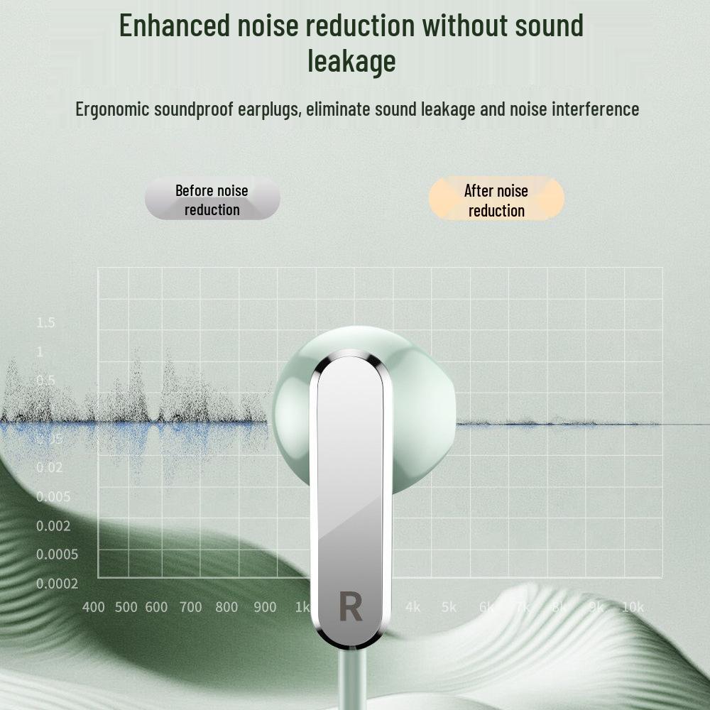 Wired Noise-Cancelling In-Ear Headphones with Type-C Interface - High-Quality Sound & Heavy Bass for Gaming and Music on Phones & Tablets
