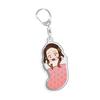 For Demon Slayer Genya Shinazugawa Tsuyuri Kanao Rengoku Kyojuro Acrylic Selfmade Cartoon Anime Keychain Pendant Toy Gift 5cm