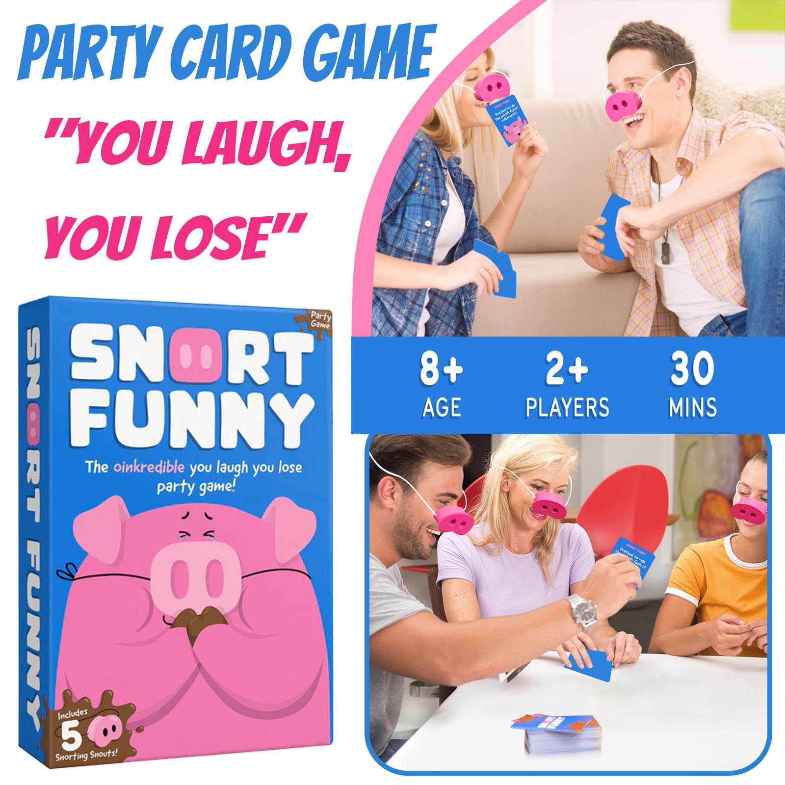 

If You Laugh, You Lose Party Game Card Game, A Fun Game Suitable For Friends And Family One Size