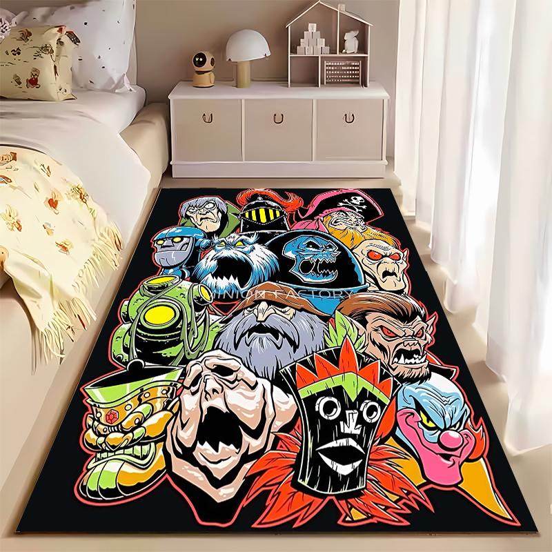 "Colorful Cartoon Horror Monsters Pattern Carpet for Living Room Decor" Suitable for use as an anti-slip for living room bedroom sofas