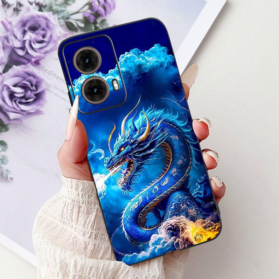 Case For Motorola Moto G35 Cover XT2433-5 Popular Flower Painted Soft Silicone Shockproof Coque For Moto G55 G75 G85 5G TPU Capa