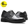 Business Men Leather Elevator Shoes  Height Increase  Insoles 6Cm Man Formal  Dress Office Black