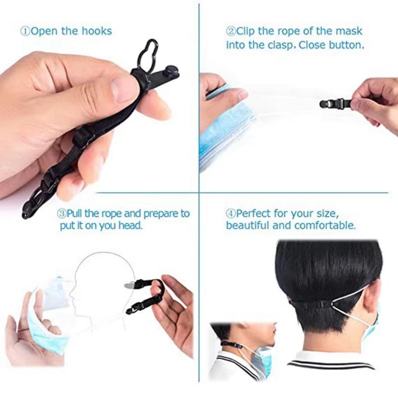 5PC Adjustable Mask Extension Bandage Mask Hook Ear Rope Unisex Mask Extension Belt Relieves Ear Pain Prevention Mask Lanyard