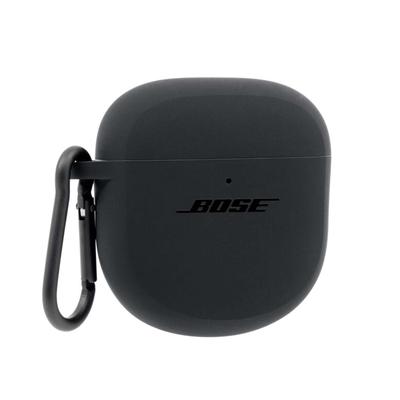 Bose QuietComfort Earbuds II Silicone Case Cover Protects Bose QC Earbuds II with Aluminum Carabiner, Triple Black