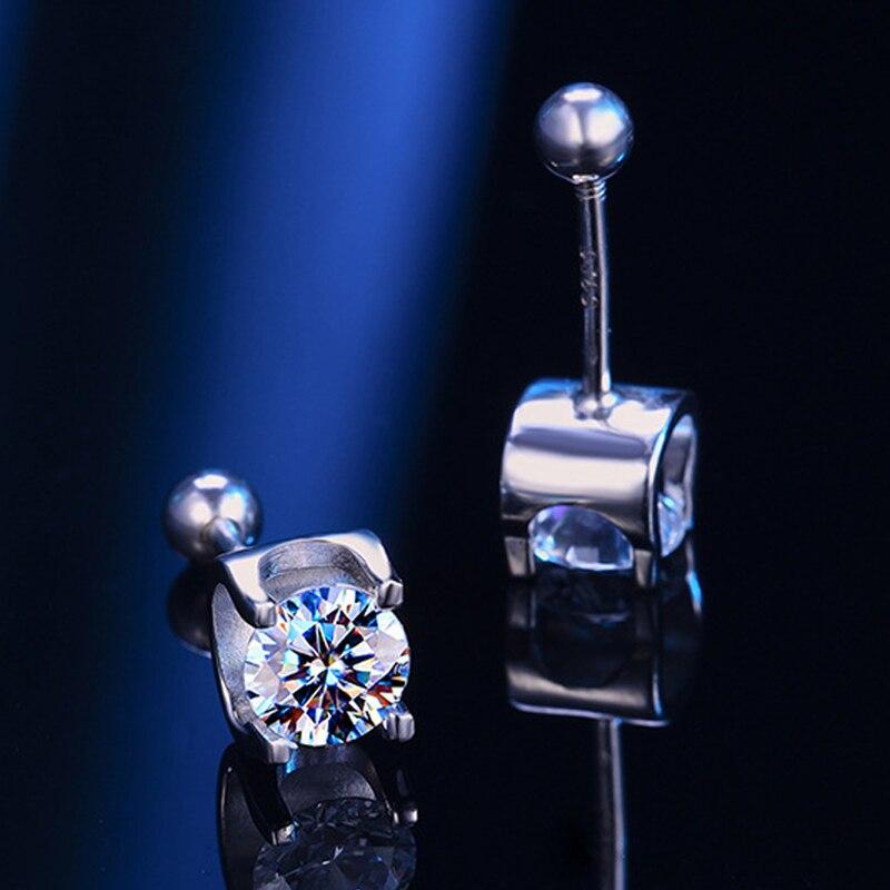 

Серьги-винты с муассанитом, белое золото 0,5 карата, стерлинговое серебро D Vvs1, лабораторный бриллиант с Gra 4 когтями, серьги-гвоздики для женщин 0.1ct 3mm (each)