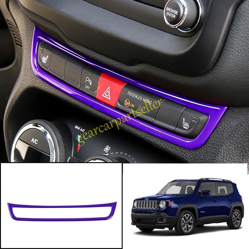 For Jeep Renegade 15 16 17 Dark Purple Emergency Light Switch Panel Trim 1pcs