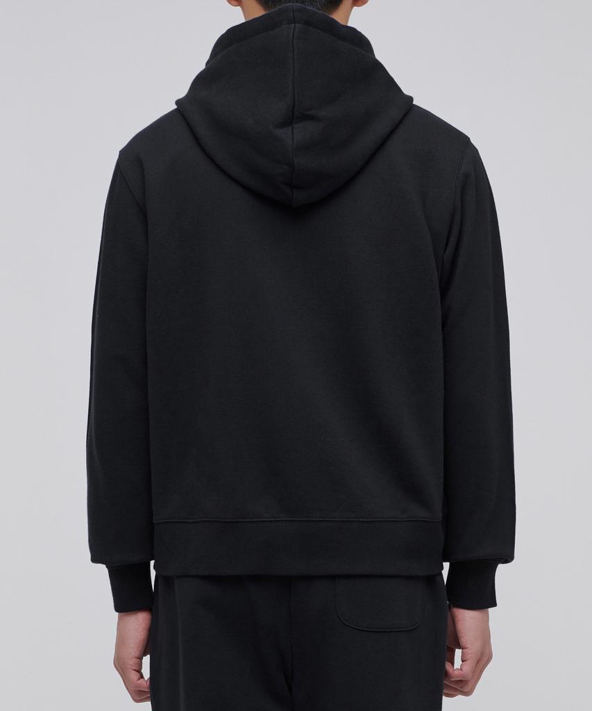 Musinsa Standard Crop Hooded Sweat Zip-Up [Black]