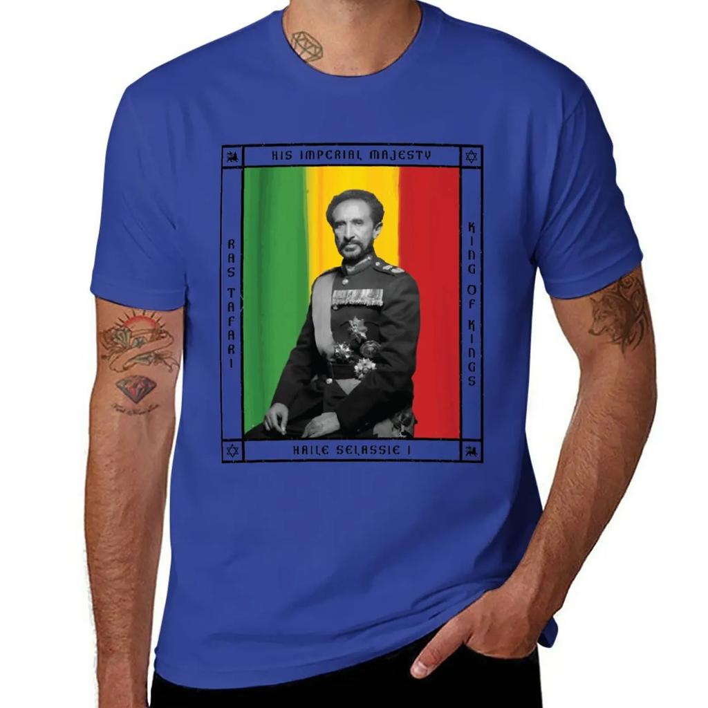 New His Imperial Haile Selassie I King Of Kings T-Shirt Anime Quick Drying T-shirt Cat Shirts Mens T Shirts Pack