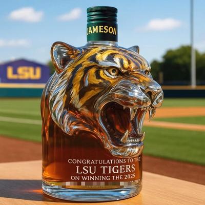 Garrafa Criativa de Tigre Interessante Garrafas de Uísque, Decantador de Vinho de Vidro Inovador, para Amantes de Uísque Homens e Copos Colecionáveis