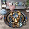 15 Sizes Ancient Egyptian Elemental Scepter Print Round Carpet Rug for Living Room Bedroom Table Chair Sofa Decorative Mat Gifts