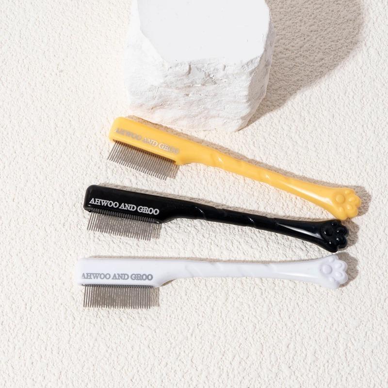 Set Pieptene Curățare Facială Animale de Companie Îndepărtează Petele Lacrimale Pieptene Labă Pisică Pieptene Păr Câine Articole Curățare Animale de Companie