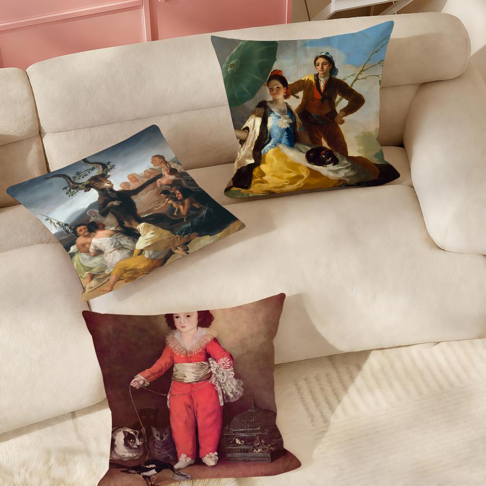 Francisco Goya Famous Painting Pillow Case Suitable For Bedrooms Living Rooms Cars Home Decoration