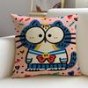 1P-Spring Day Cats Cushion Cover Cushion Cover Pillowcase, Anti-Mite Invisible Zipper, Linen Sofa Cushion