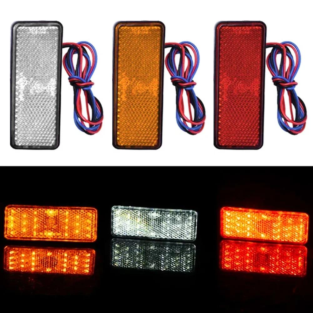 Universal Red Tail Brake 24LED Light Motorcycle Motorbike Stop Fog Lamp Bolt 12V Truck Tail Lamp Caravans ATV Off Road Lighting