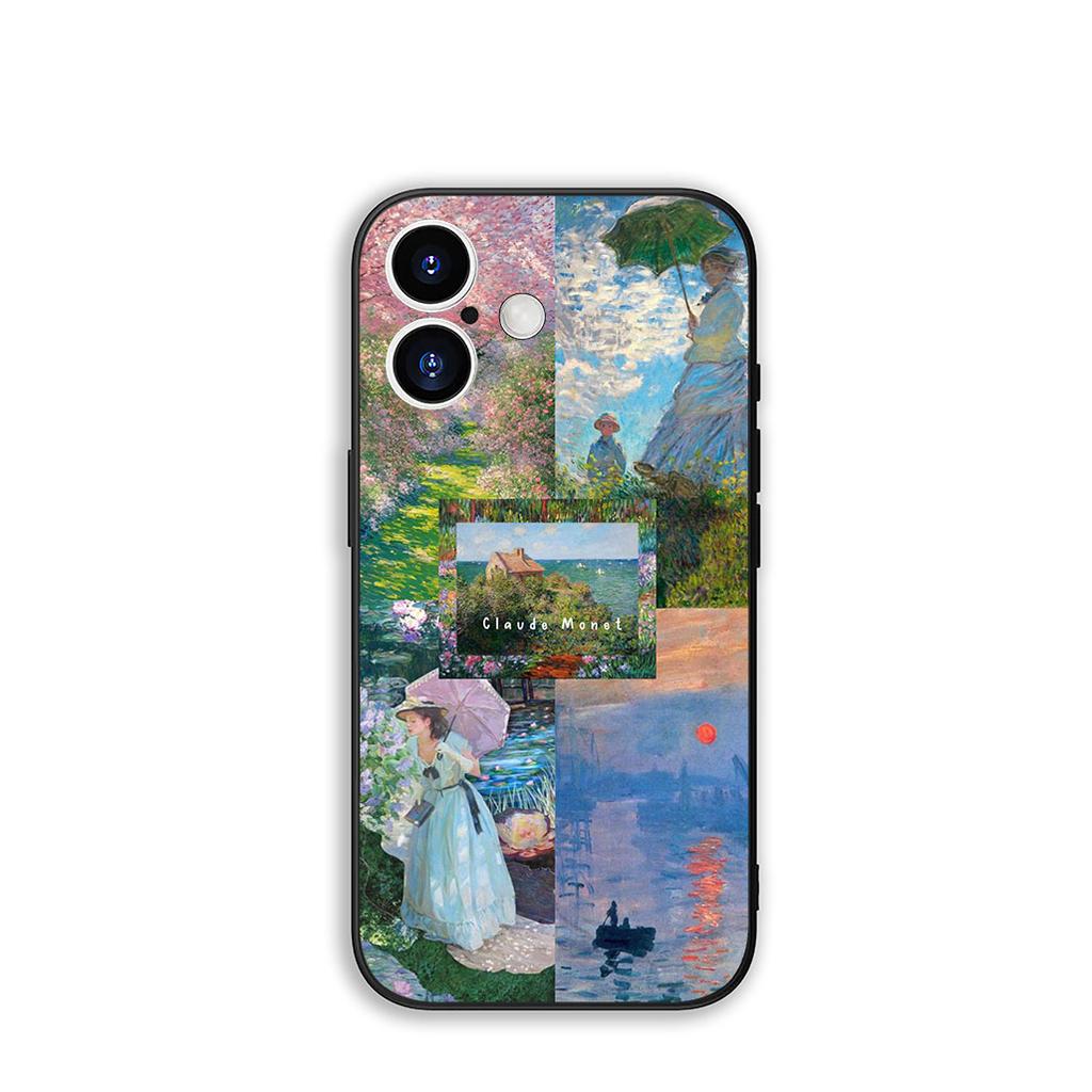 Pour Samsung Galaxy A36 A17 A26 A07 A35 A54 A53 A13 A33 A34 S8 S20 S21 FE S10 Plus Coque Claude Monet Impressionnisme Nénuphar Chat