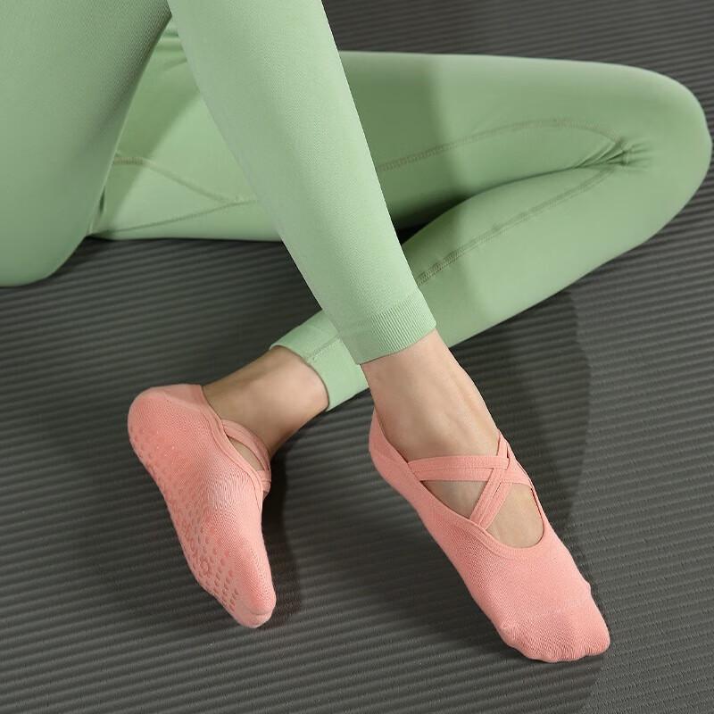 WEZHO Women s Anti-Slip Open-Back Yoga Pilates Socks