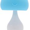 Rabbit Mushroom Teething Toy with Pleasant Music Suction Cup Bottom Prevent Hand Biting Food Grade Teething Toys Blue