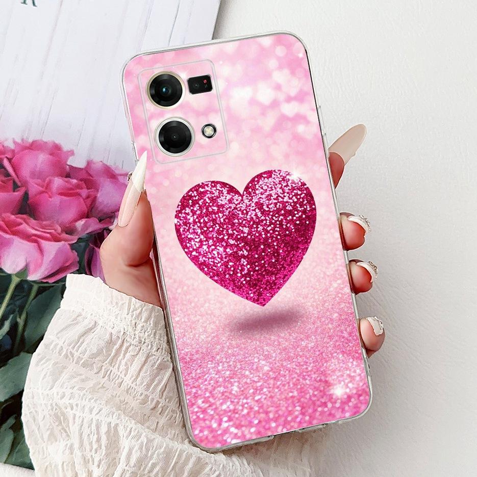 For Oppo F21 Pro 4G Case Reno7 4G CPH2363 Luxury Popular Painted Cover Soft Silicone Case For Oppo Reno8 Reno 7 F21s Pro 4G Bags