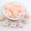 10 Pcs Artificial Cherry Blossom Flower Heads Mini Fake Silk Cherry Blossom Flower for Crafts Bridal Hair Clips Headbands Dress DIY Accessories