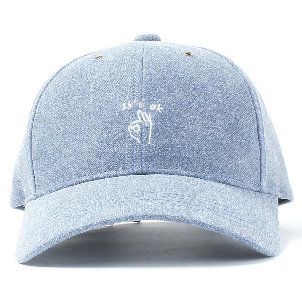 Basic Enchi Hand Sign Parent and Child Beige Cap, Embroidered, Size, Kids' Size,