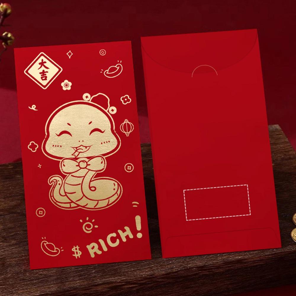 10PCS Cartoon Character Spring Festival Red Envelopes Lucky Money Bless Pocket The Year Of Snake
