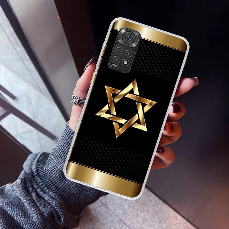 David Jewish Star Symbol Phone Case For Xiaomi Redmi Note 10 11 12 13 14 15 Pro Plus 11S 12S 14S 11T 11E 10S Soft TPU Back Cover