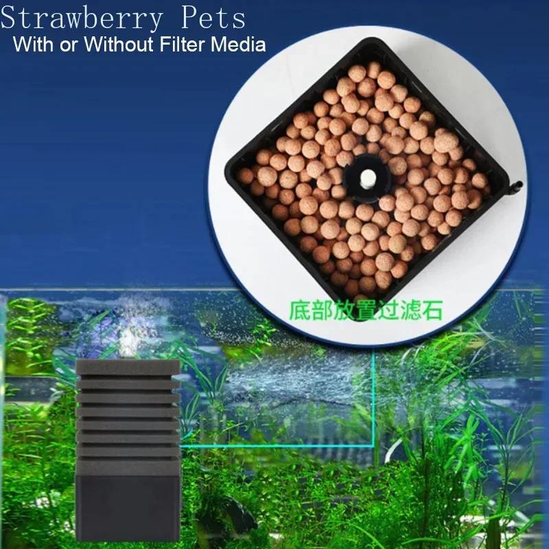 Neuer Bio-Schwammfilter für Aquarium Fischbecken Garnelenteich Luftpumpe Biologische Filtration Geräuschlos Schaum Aquarium Zubehör