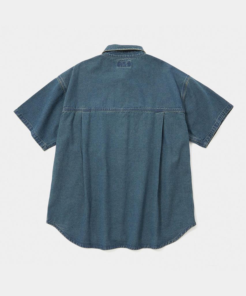 COLUMBIA UNIVERSITY Columbia Trajan Label Hidden Pocket Denim S/S Shirts Midnight Denim
