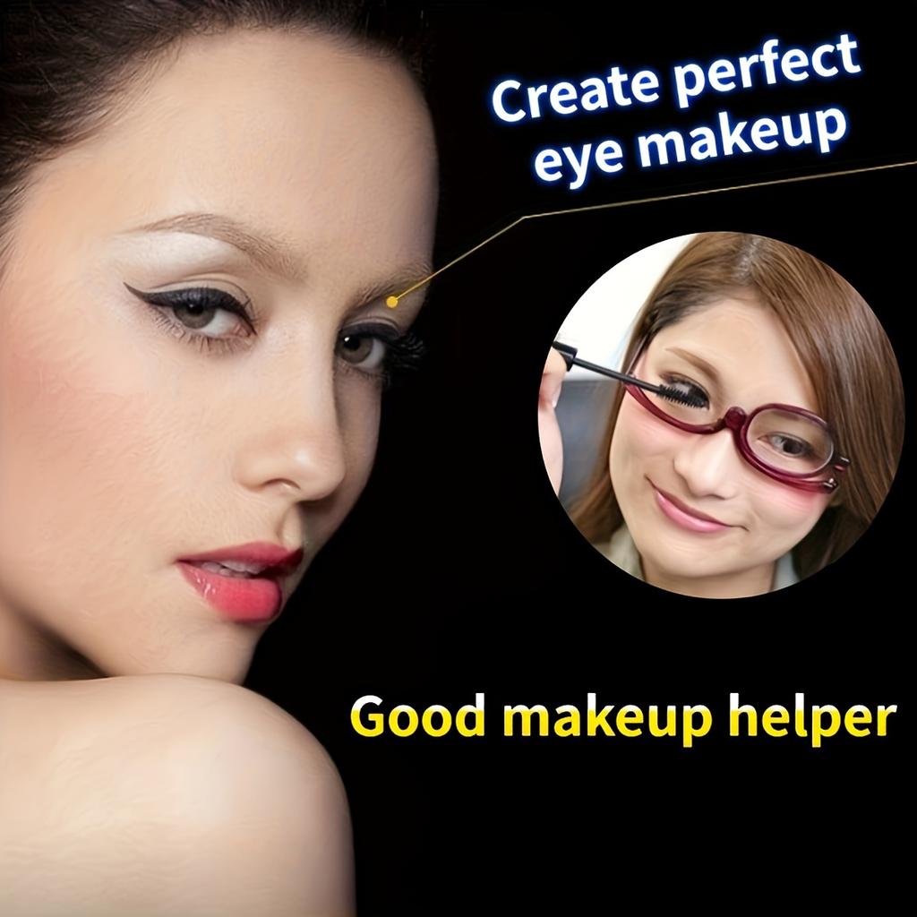 Vergrößerungs-Make-up-Lesebrille Drehlinsen Kosmetik-Make-up Altersweitsichtige Brille Lesebrille +1.0 bis +4.0