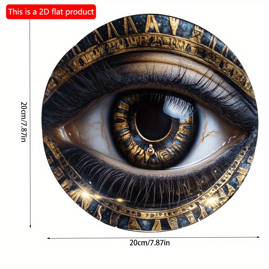 2d Flat 20*20cm, Vintage Style Egyptian Horus Eye Wooden Sign, Personalized Gift, Wooden Plaque, Office Gifts, for Home, Kitchen, Bedroom, Bar.
