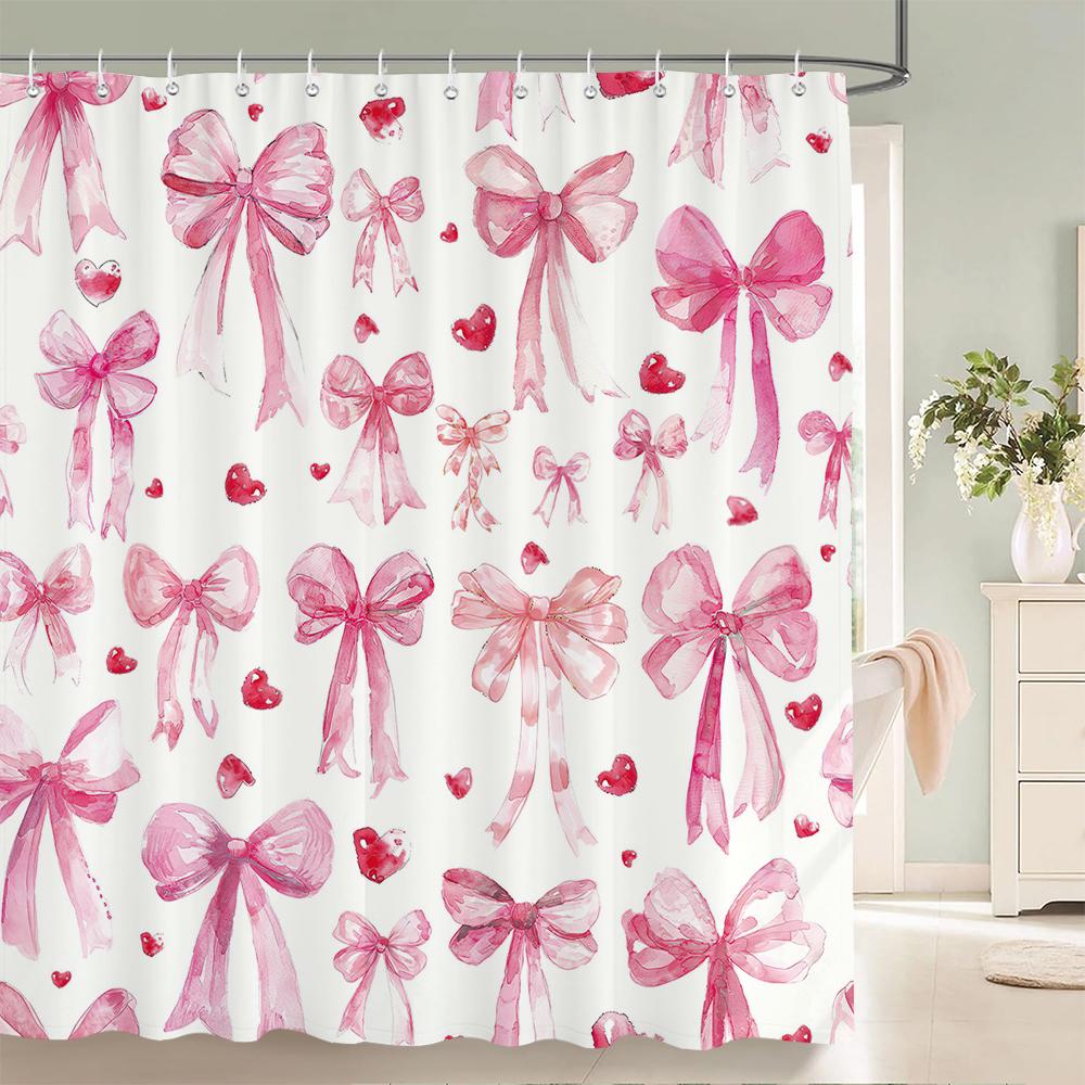 Love Red Rose Flowers Floral Shower Curtain Bathroom Curtains Waterproof Polyeste Fabric Bathtub Decor With Hooks 180X180cm