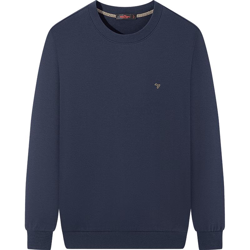 Septwolves Men's Xinjiang Cotton Round Neck Pullover Sweatshirt