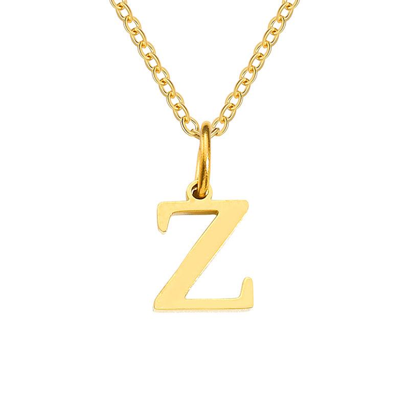 Elegante Collar con Colgante de 26 Letras para Mujer - Diseño Único Cadena para Clavícula de Acero de Titanio