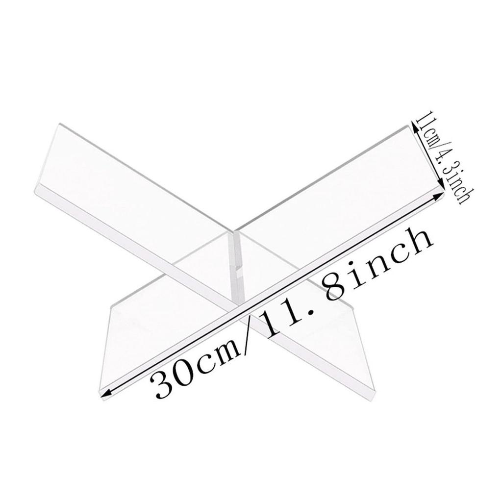 Acryl Buchständer X-förmige Buchstütze Abnehmbarer Schreibtisch-Buchständer für Rezepte Noten Lehrbücher Kochbücher Zeitschriften