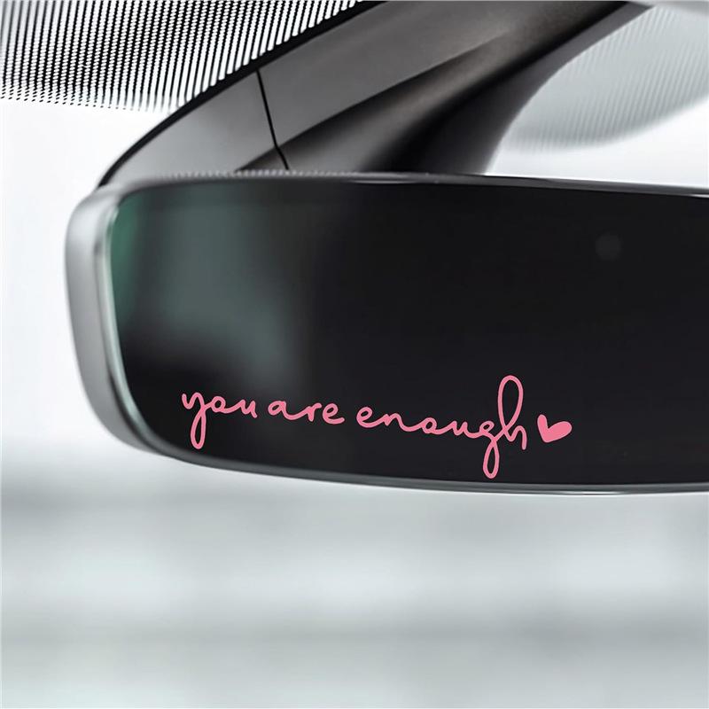 Hot Seller: 'Hello Beautiful' Decorative Rearview Mirror Sticker for Cars