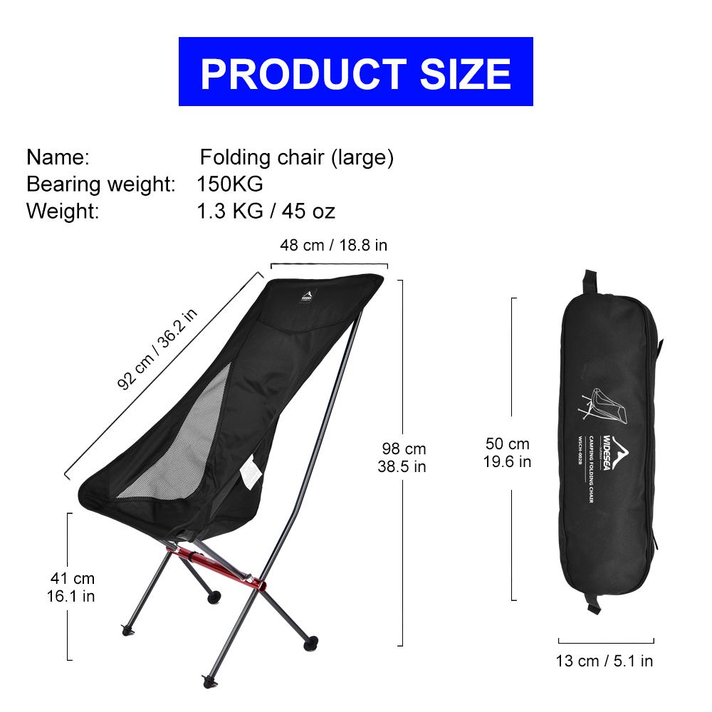 Widesea Camping Fishing Folding Chair Tourist Beach Chaise Longue Chair for Relaxing Foldable Leisure Travel Furniture