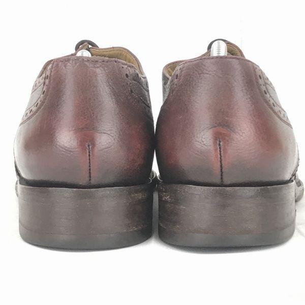 80s-90s Vintage/VAN SCHAFFELAER Premium Leather Full Brogue Wingtip Shoes Burgundy 28.5-29.5 Goodyear Welt(USED)