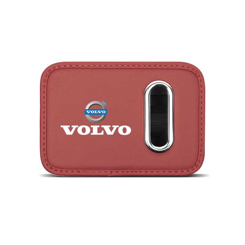 Car Sticker Tissue Box Holder Leather Car Door Side Armrest Napkin Case Backseat Bag For Volvo Rdesign V60 V40 XC60 S60 V50 S90