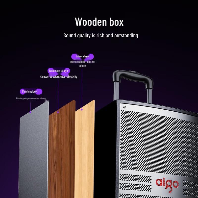 aigo S315 15-inch Portable Bluetooth Trolley Speaker